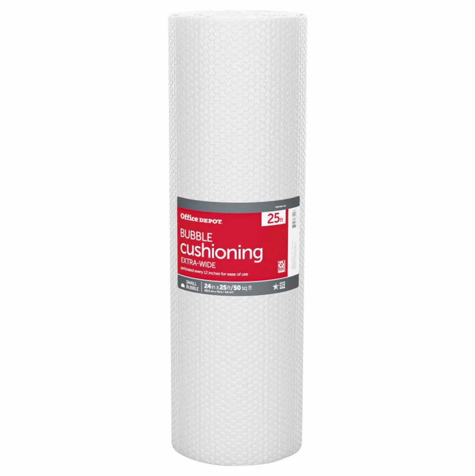 Small Bubble Cushioning, Extra-Wide, 3/16" Thick, Clear, 24" x 25'
