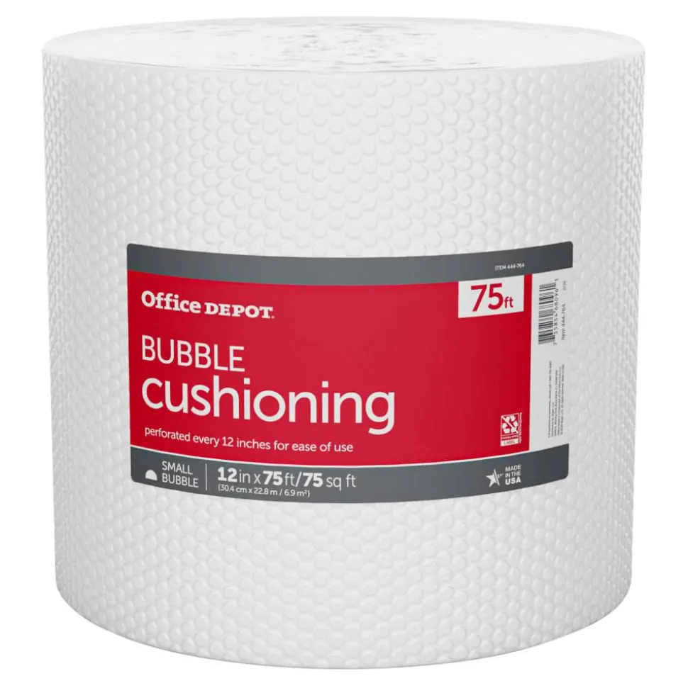 Small Bubble Cushioning, 3/16" Thick, Clear, 12" x 75'