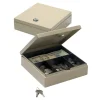 Small Locking Cash Box, 2 1/8"H x 6 7/8"W x 7 11/16"D, Sand