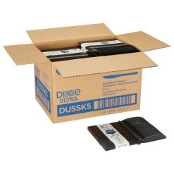 SmartStock T-Series Disposable Cutlery Refills, Polystyrene Knives, Black, 40 Knives Per Refill, Box Of 24 Refills