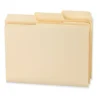 Smead 1/3-Cut 2-Ply SuperTab File Folders, Letter Size, Manila, Box Of 100
