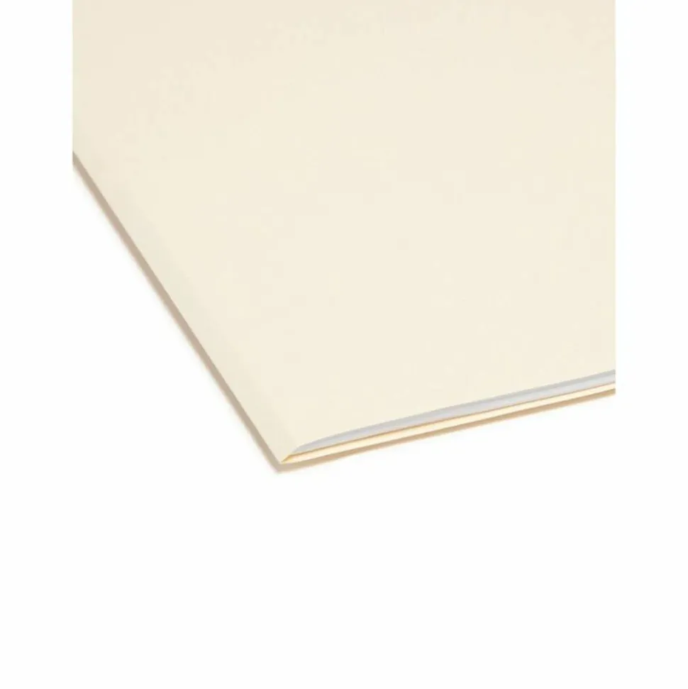 Smead 1/3-Cut 2-Ply SuperTab File Folders, Letter Size, Manila, Box Of 100