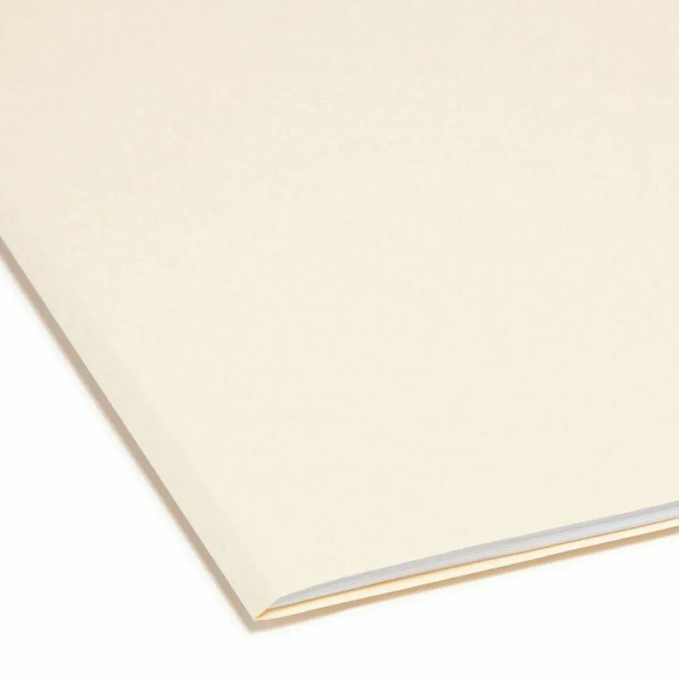 Smead 1/3-Cut 2-Ply SuperTab File Folders, Letter Size, Manila, Box Of 100