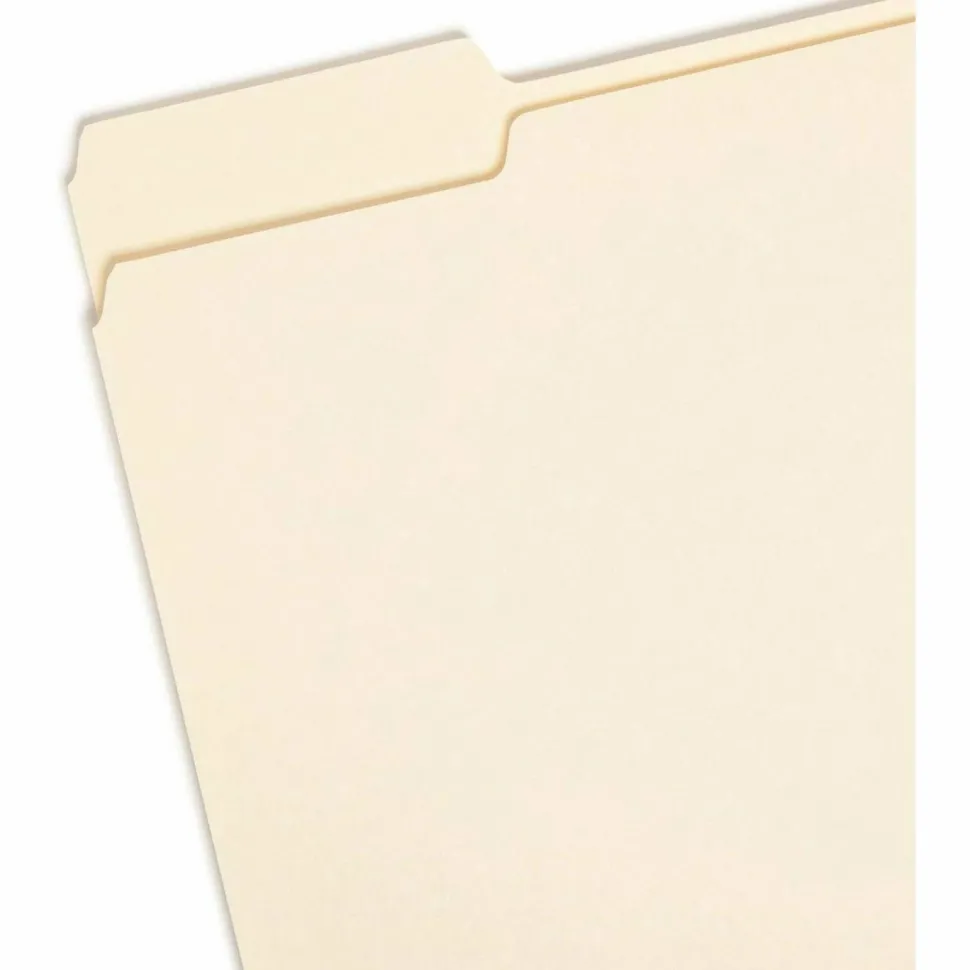 Smead File Folders, Letter Size, 1/3 Cut, Manila, Pack Of 100 (10330)
