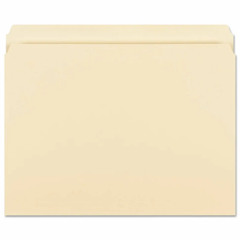 Smead File Folders, Letter Size, Straight Cut, Manila, Pack Of 100