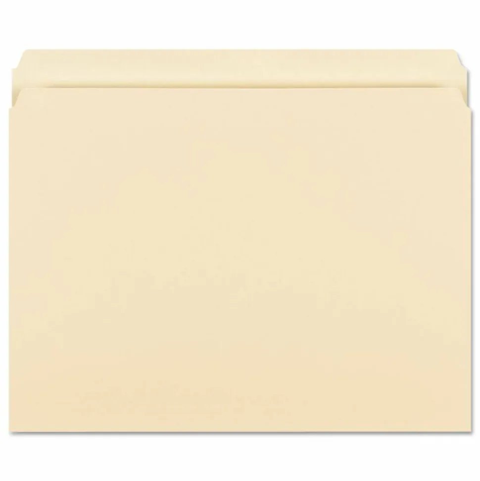 Smead File Folders, Letter Size, Straight Cut, Manila, Pack Of 100