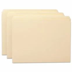 Smead File Folders, Letter Size, Straight Cut, Manila, Pack Of 100