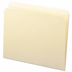Smead Reinforced Tab Manila File Folders, Letter Size, Straight Cut, Box Of 100