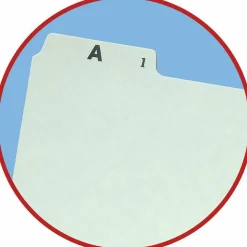 Smead A-Z Pressboard File Guides, 1/5 Cut, Letter Size, 100% Recycled, Green, Set Of 25