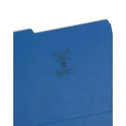 Smead Color File Folders, Letter Size, 1/3 Cut, Navy, Box Of 100