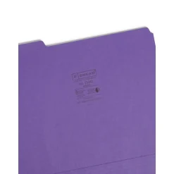 Smead Color File Folders, Letter Size, 1/3 Cut, Purple, Box Of 100