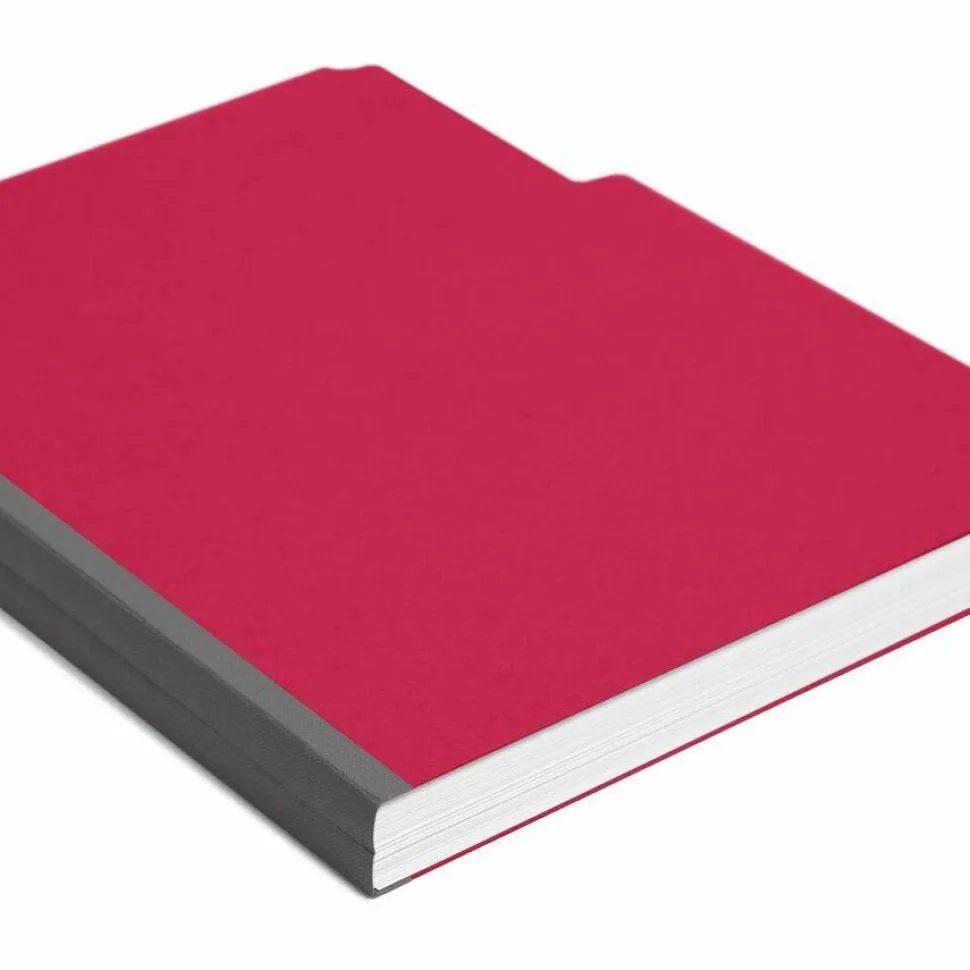 Smead 1/3-Cut Color Pressboard Tab Folders, Letter Size, 50% Recycled, Bright Red, Box Of 25