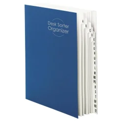 Smead Desk File/Sorter, A-Z, Letter Size, 35% Recycled, Dark Blue