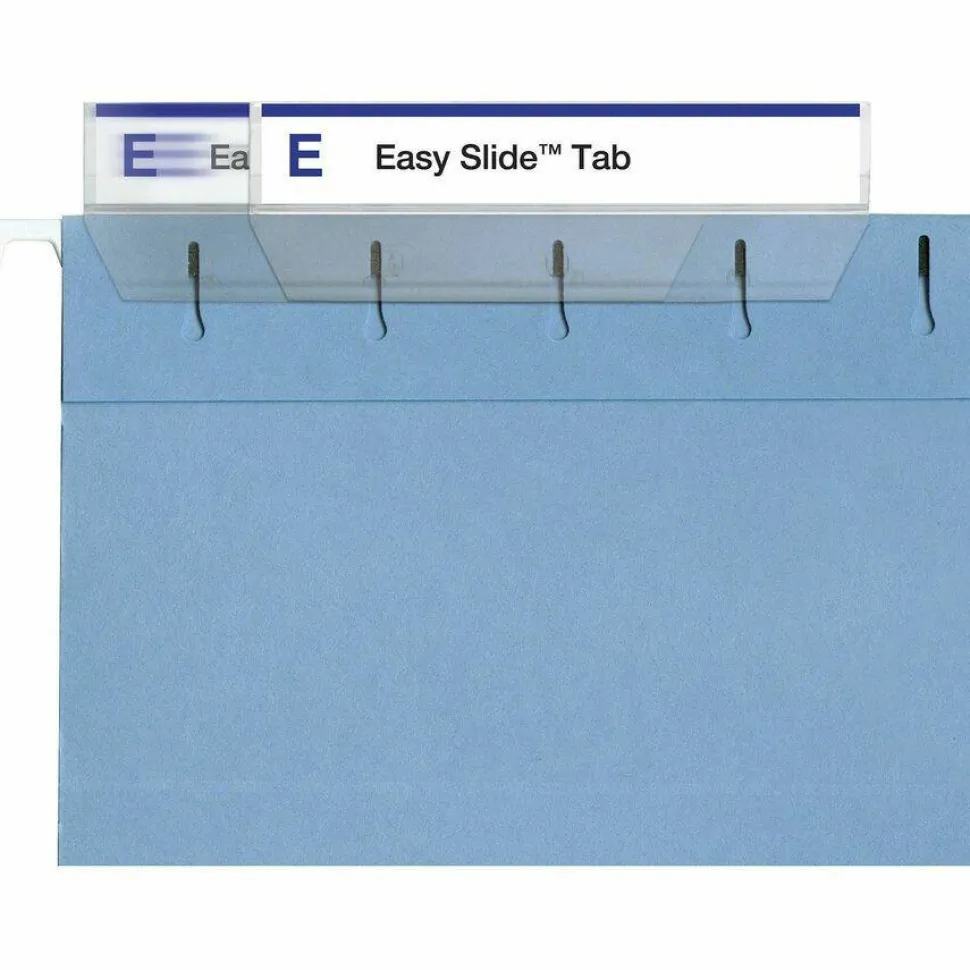 Smead Easy Slide Tabs, 3 1/2" x 1/2", Clear, Pack Of 18