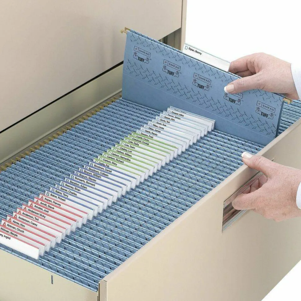 Smead Easy Slide Tabs, 3 1/2" x 1/2", Clear, Pack Of 18