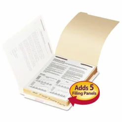 Smead End-Tab Folder Dividers With Fasteners, Letter Size, Manila, Box Of 50