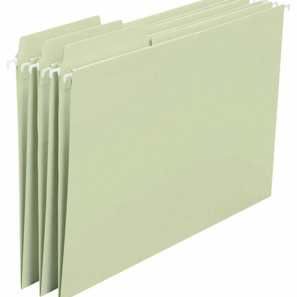 Smead FasTab Hanging File Folders, Letter Size, Moss, Pack Of 20