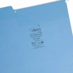 Smead FasTab Hanging File Folders, Letter Size, Blue, Box Of 20