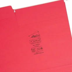 Smead FasTab Hanging File Folders, Letter Size, Assorted Colors, Pack Of 18 Folders