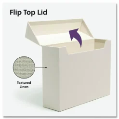 Smead Flip Top Box, Letter Files, 13 x 3.7 x 10, Beige