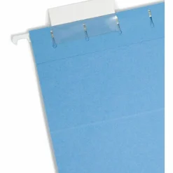 Smead Hanging File Folders, 1/5-Cut Adjustable Tab, Letter Size, Blue, Box Of 25