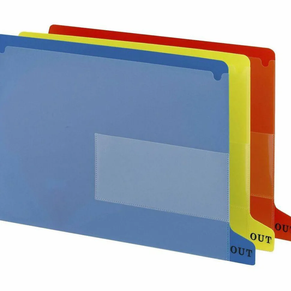 Smead Letter - Divider - pre-printed: OUT - tabbed - yellow (pack of 25)