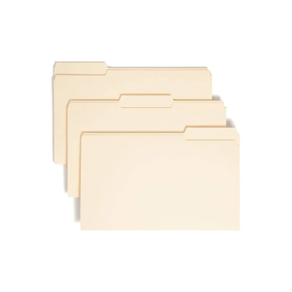 Smead Manila File Folders, Legal Size, 1/3 Cut, Pack Of 100 (15330)