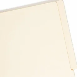 Smead Manila Reinforced End-Tab Folders, Straight Cut, Letter Size, Pack Of 100 (24110)