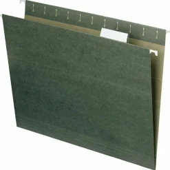 Smead Premium-Quality Hanging Folders, 1/5-Cut Tabs, Letter Size, Standard Green, Pack Of 25 Folders