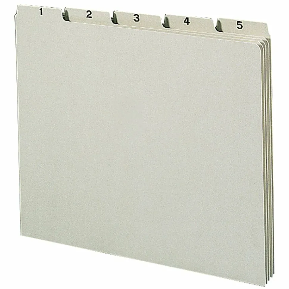 Smead Preprinted Pressboard 1-31 Daily File Guide, Letter Size, 100% Recycled, Gray/Green