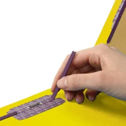 Smead Pressboard Classification Folders, 2 Dividers, Letter Size, Yellow, Box Of 10