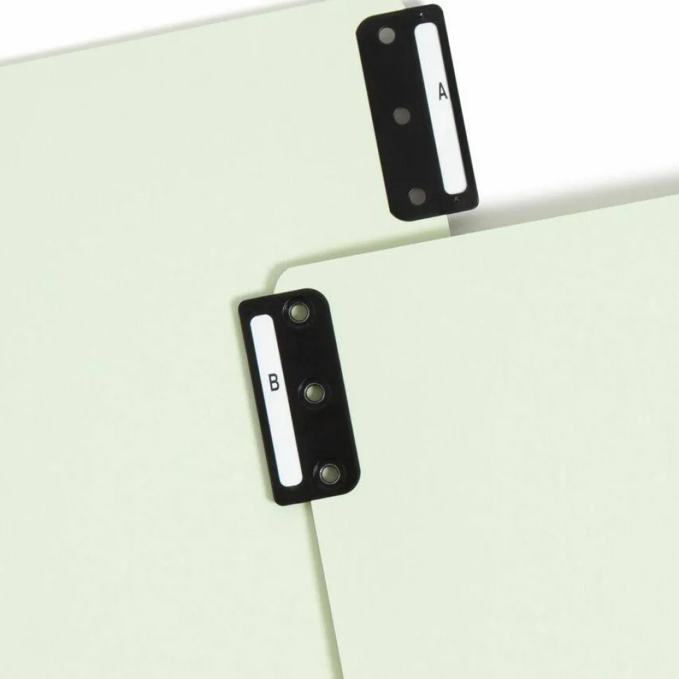 Smead Pressboard End-Tab Guides, A-Z, Vertical, 9 1/2" x 15 3/4", 100% Recycled, Gopher Green, Pack Of 25