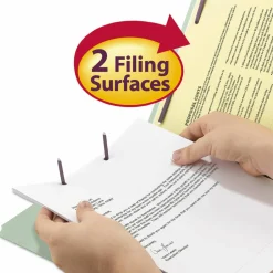 Smead Pressboard Fastener Folders With SafeSHIELD Coated Fasteners, 2