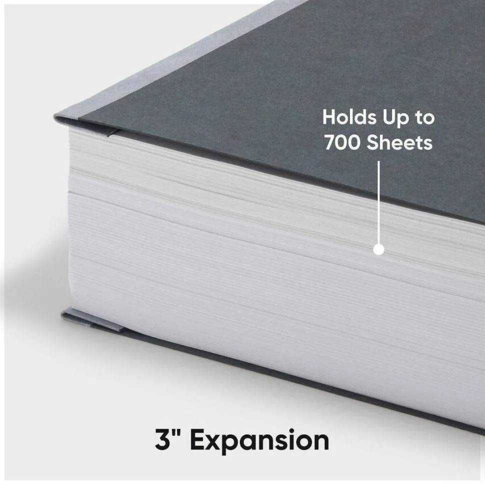 Smead Pressboard Report Cover, 11" x 17", Tabloid, 60% Recycled, Black