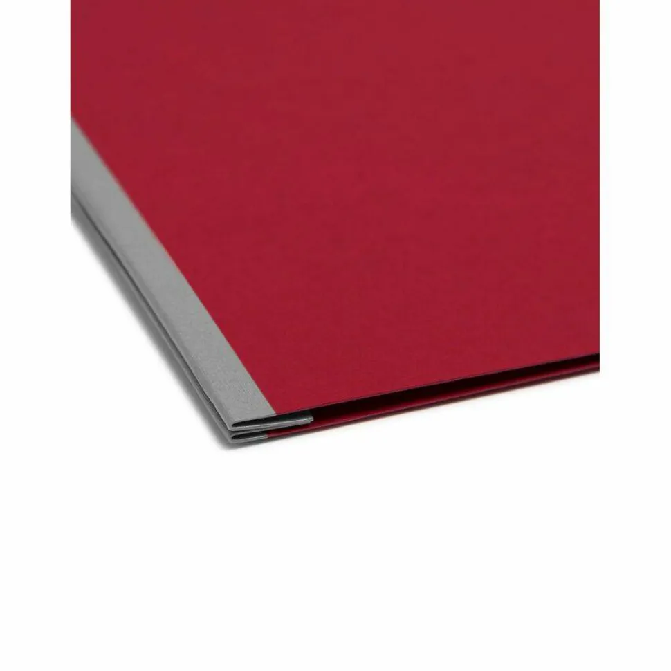 Smead Pressboard Report Covers, Letter Size (8 1/2" x 11"), 60% Recycled, Bright Red