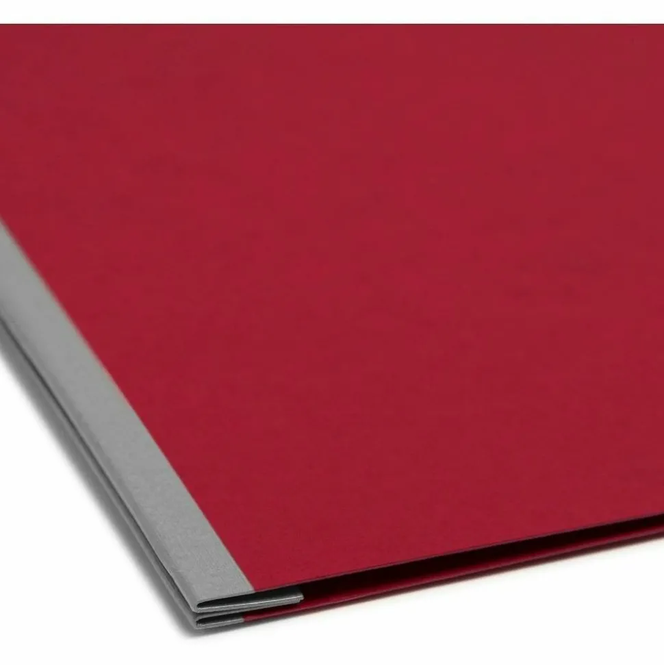 Smead Pressboard Report Covers, Letter Size (8 1/2" x 11"), 60% Recycled, Bright Red