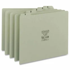 Smead 100% Recycled Daily Top Tab File Guide Set, 1/5-Cut Top Tab, 1 to 31, 8.5 x 14, Green, 31/Set
