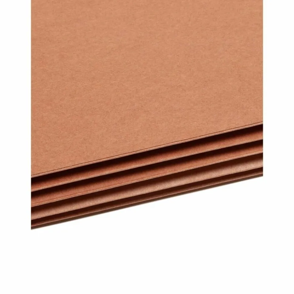 Smead Redrope End-Tab File Pockets, Letter Size, 3 1/2" Expansion, 30% Recycled, Redrope, Box Of 10