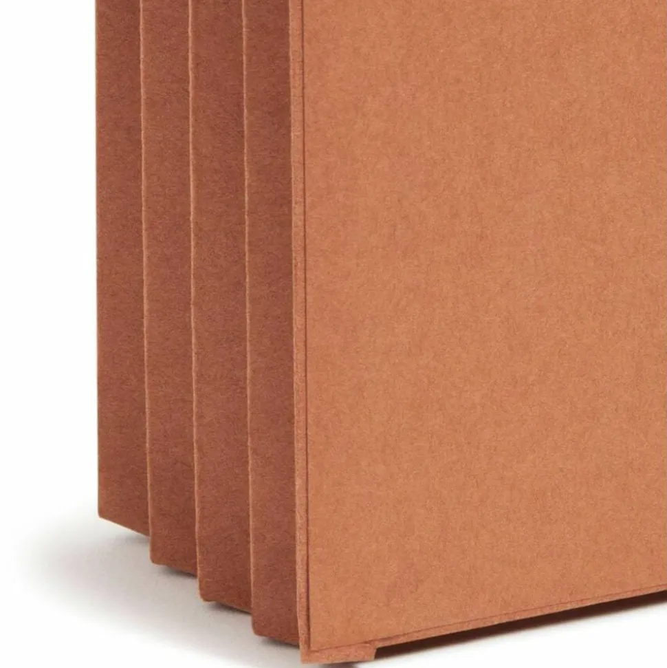 Smead Redrope End-Tab File Pockets, Letter Size, 3 1/2" Expansion, 30% Recycled, Redrope, Box Of 10