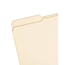 Smead Reinforced Tab File Folders, Legal Size, 1/3 Cut, Manila, Box Of 100