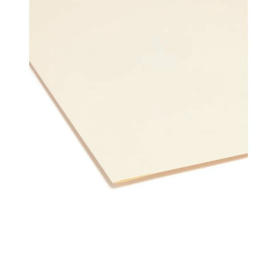Smead Reinforced Tab File Folders, Legal Size, 1/3 Cut, Manila, Box Of 100