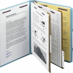 Smead SafeSHIELD 2/5 Tab Cut Letter Recycled Classification Folder