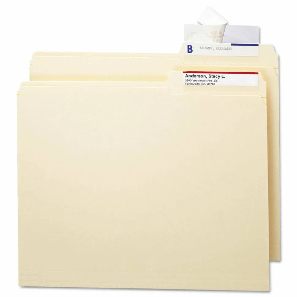Smead Seal And View Clear Tab Label Protectors, CLL, 3 1/2" x 1 11/16", Box Of 100
