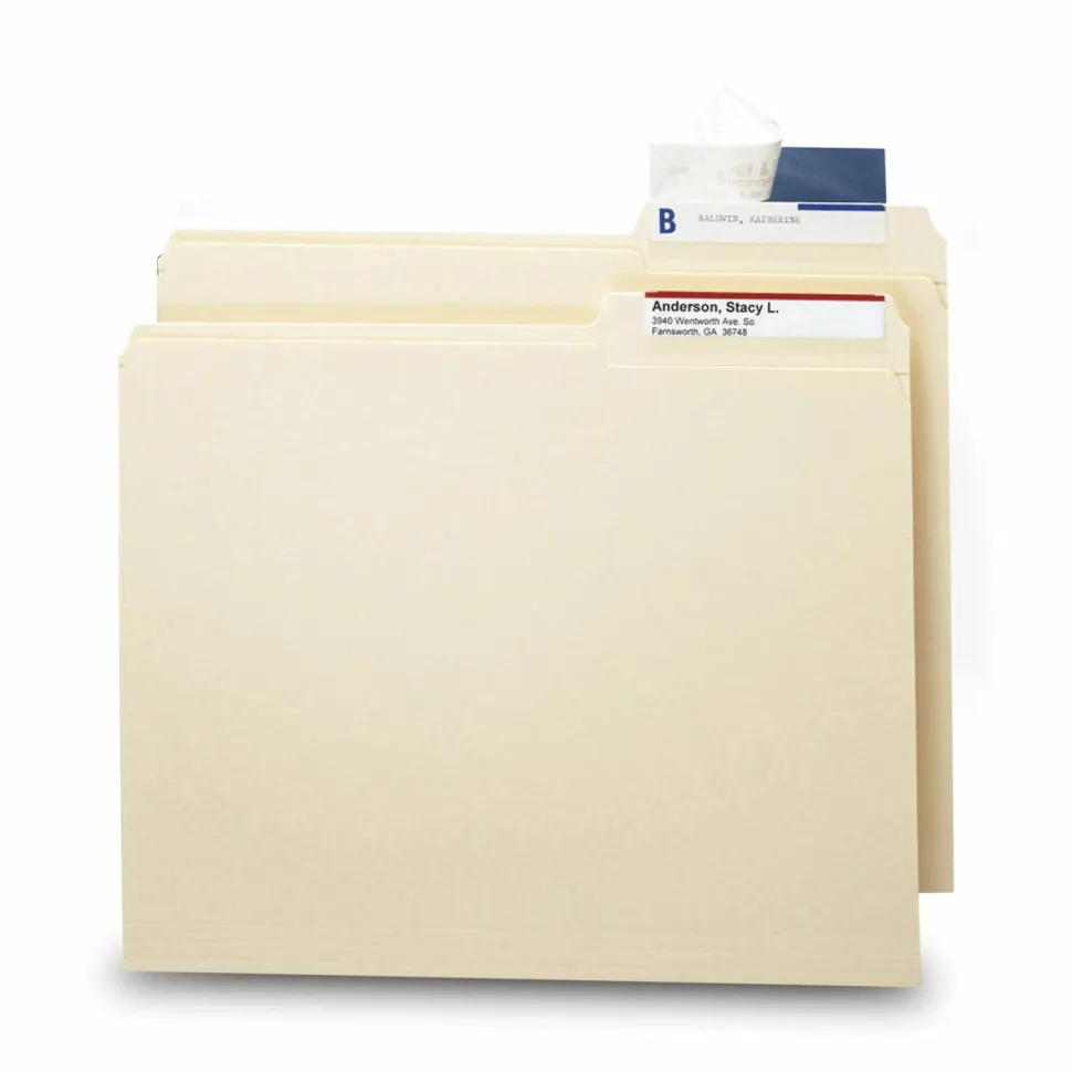 Smead Seal And View Clear Tab Label Protectors, CLL, 3 1/2" x 1 11/16", Box Of 100