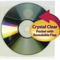 Smead Self-Adhesive CD/DVD Pockets, 4.9