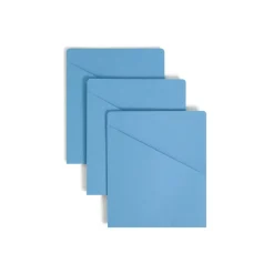 Smead Slash File Jackets Convenience Pack, 9 1/2" x 11 3/4", Blue, Pack Of 25