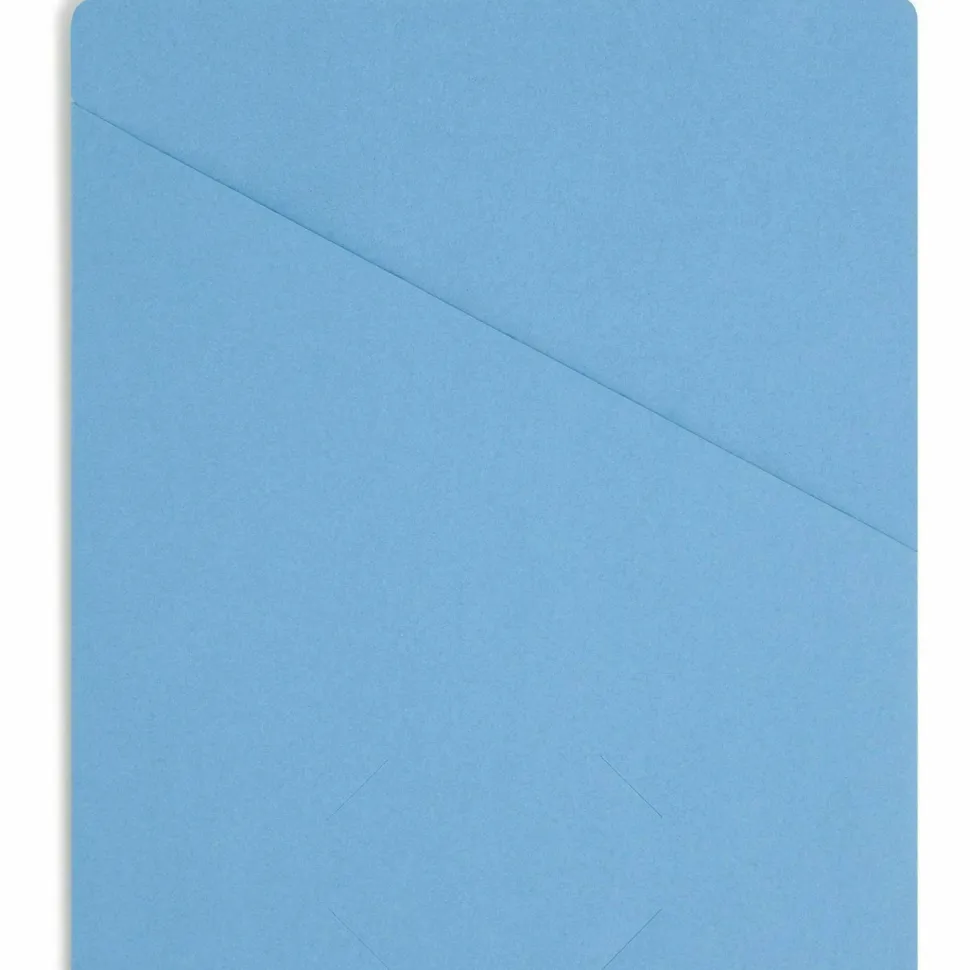 Smead Slash File Jackets Convenience Pack, 9 1/2" x 11 3/4", Blue, Pack Of 25
