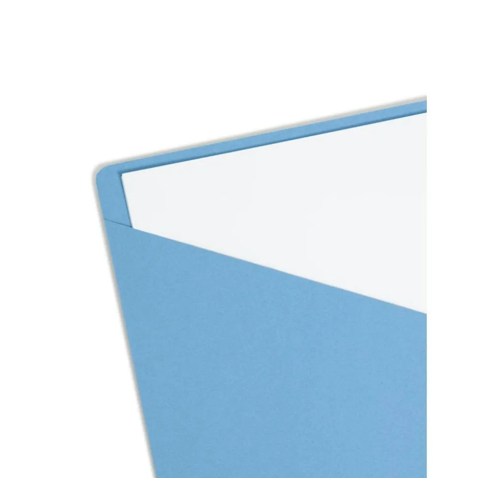 Smead Slash File Jackets Convenience Pack, 9 1/2" x 11 3/4", Blue, Pack Of 25