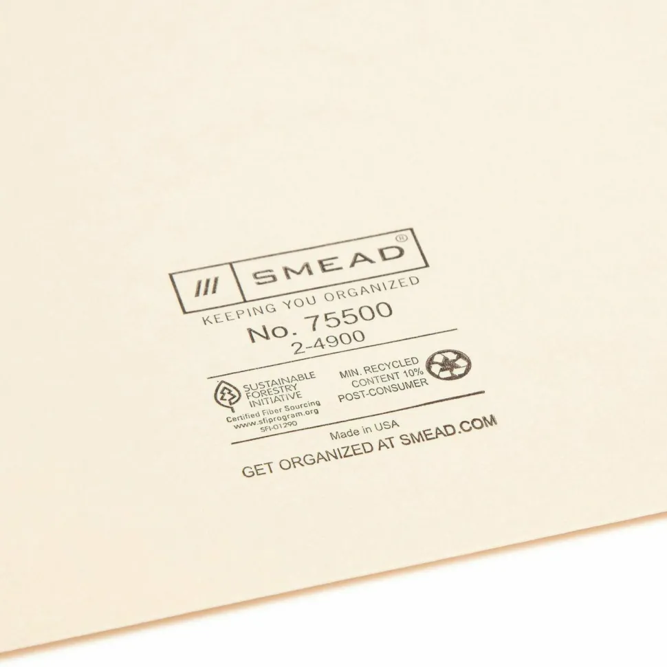Smead Straight Tab Cut Letter Recycled File Jacket