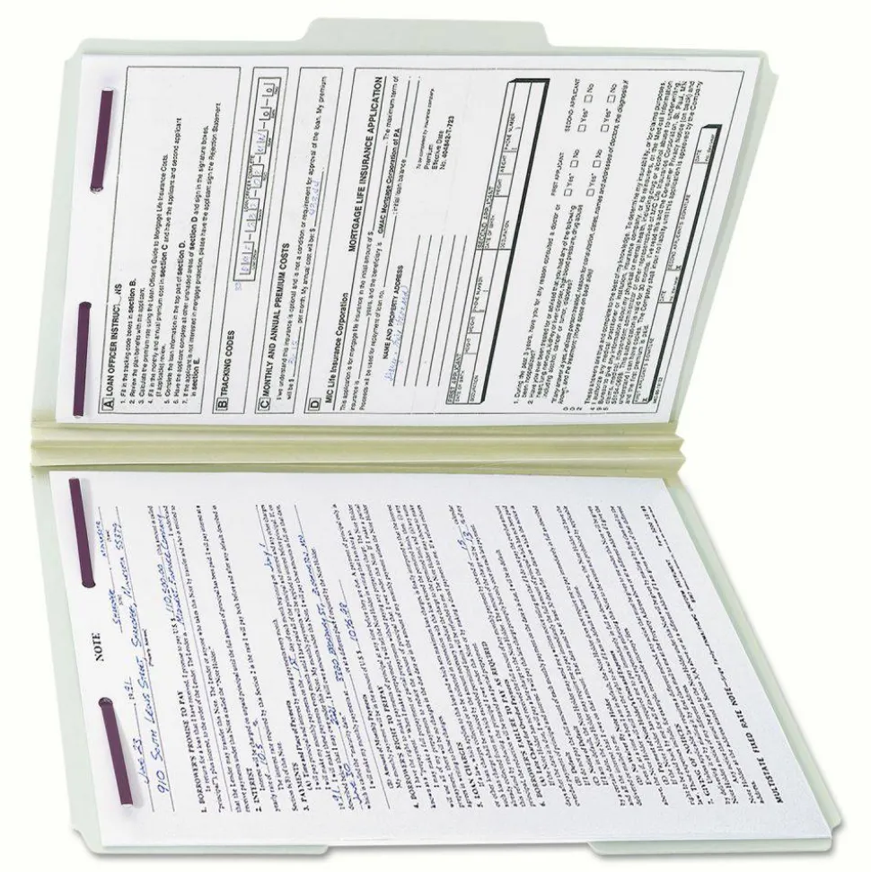 Smead 1/3 Tab Cut Legal Recycled Fastener Folder